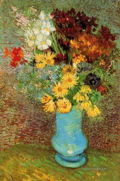 Vase mit Gänseblümchen und Anemonen Vincent van Gogh Ölgemälde
